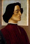 BOTTICELLI, Sandro, Portrait of Giuliano de- Medici